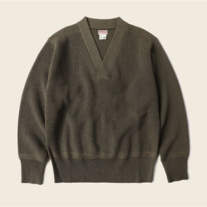 USAAF Type A-1 V-neck Mechanics Men’s Wool Sweater Olive Bronson 38 USA SHIP